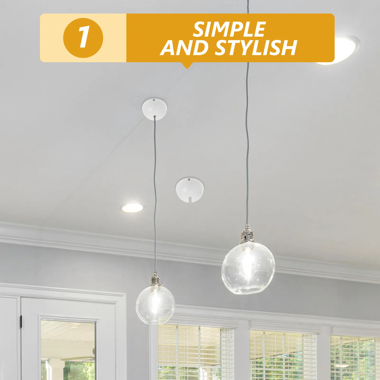 Decorative Vintage Ceiling Base Plate Semi-Circular Canopy Kit for Pendant Light Chandelier Fixture Mounting Bracket Lighting