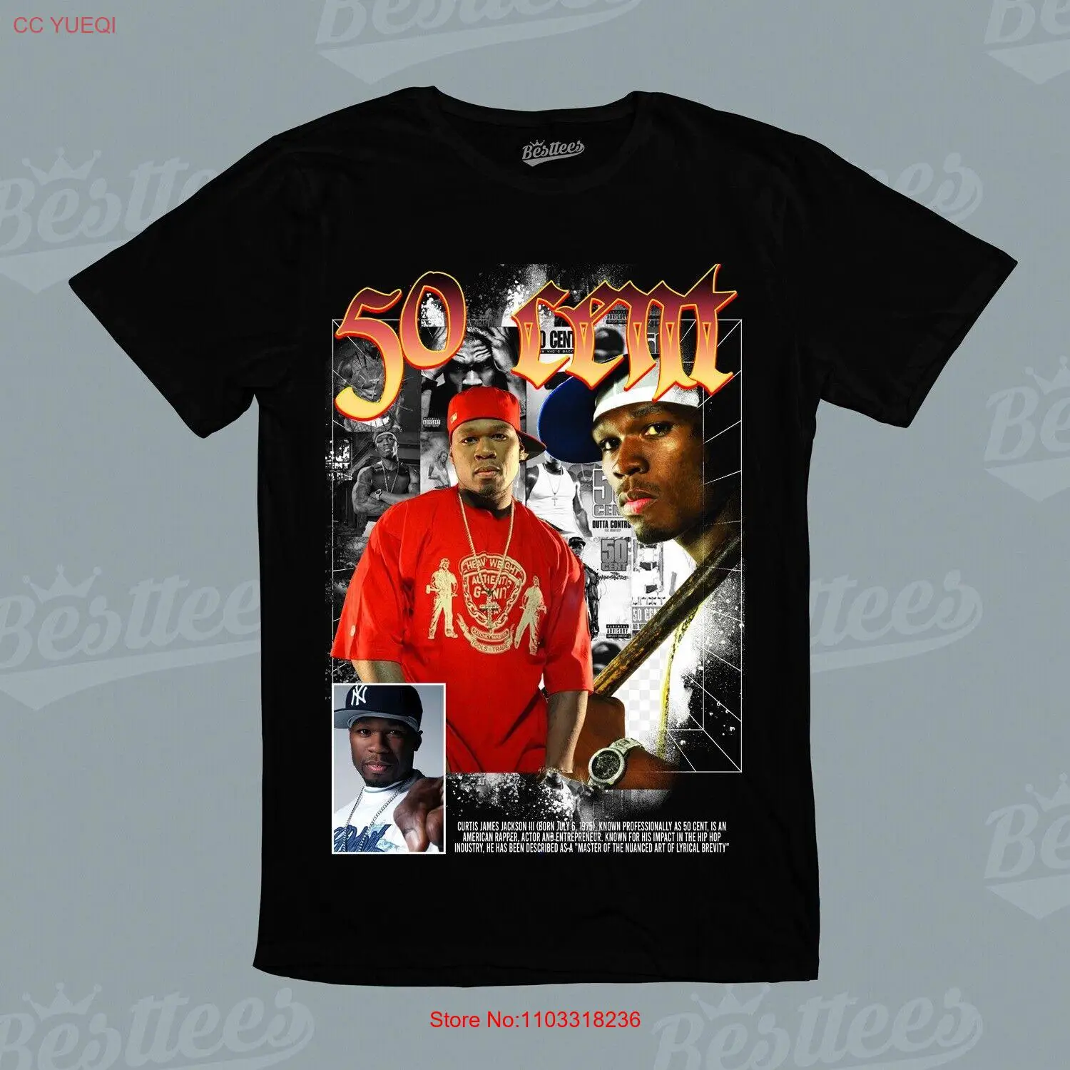 Men/Women/kids 50 Cent Rapper popular RAP Music Tees New T-Shirt