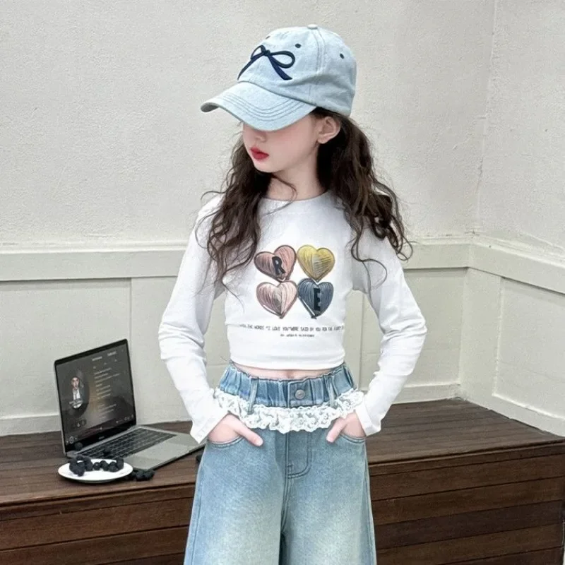 Love Top 4 Years Girl Clothes Kids Spring Autumn Wear 2025 Children's Clothing Girls Korean Cartoon Fashion From 5 6 Coat 8 10 7