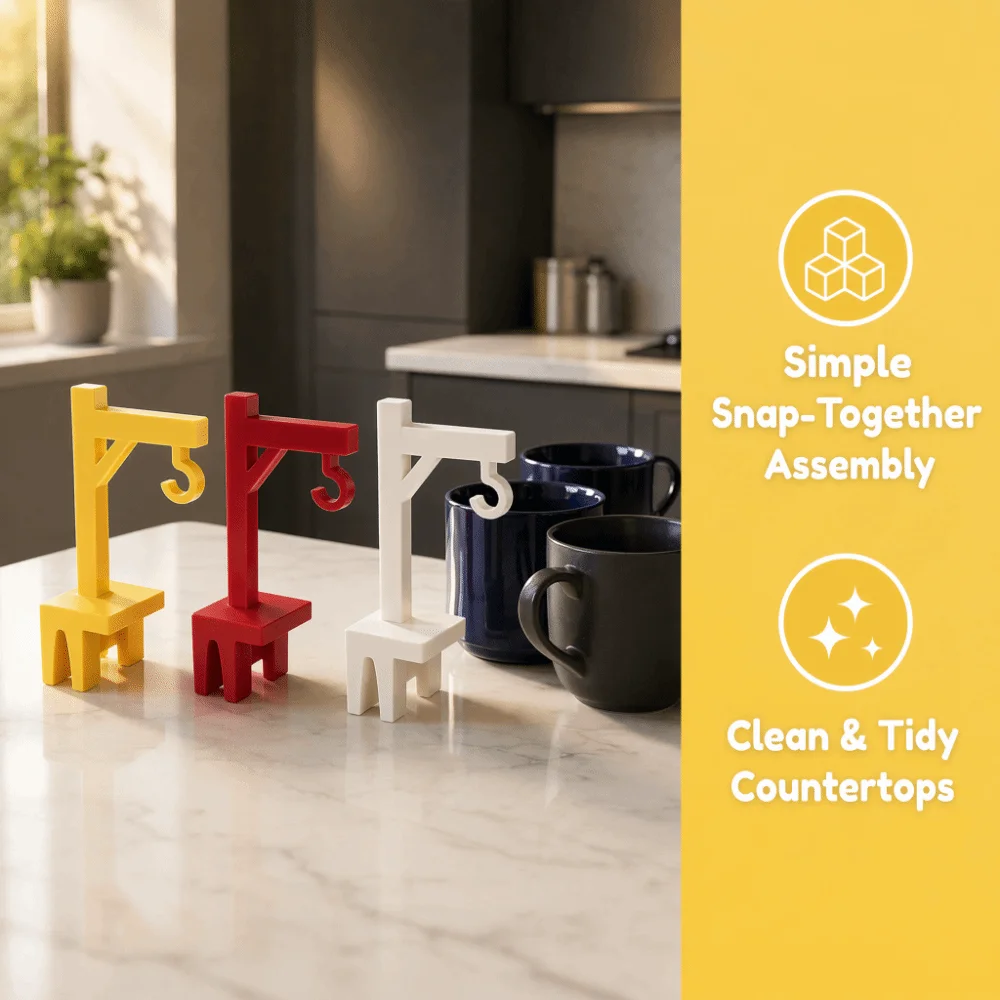 8PCS Reusable Mini Tower Crane Tea Bag Holder Plastic Funny Tea Bag Fixing Clip Portable Anti-Drop Tea Bag Hanger Brewing Tools