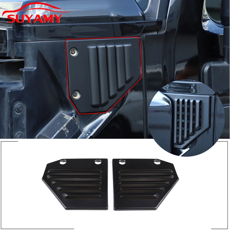 

ABS Matte Black Car Front Side Fender Vents Grille Trim Frame Cover For 2003-2009 Hummer H2 Auto Exterior Accessories