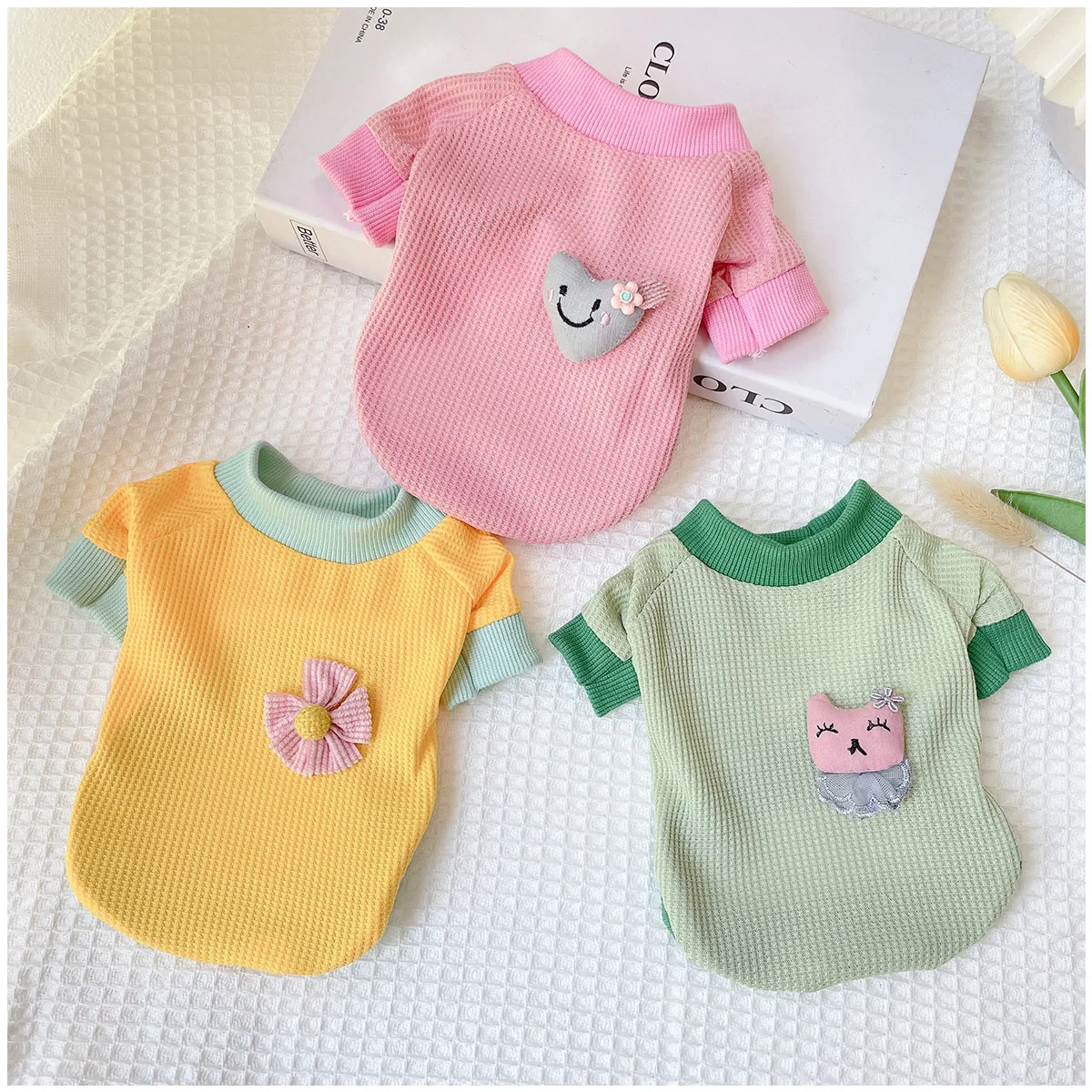 Pet Clothing Cat And Dog Clothing Candy Color Foreign Charm Super Cute Dog Two Legged Clothing Teddy Pupp And Kitten