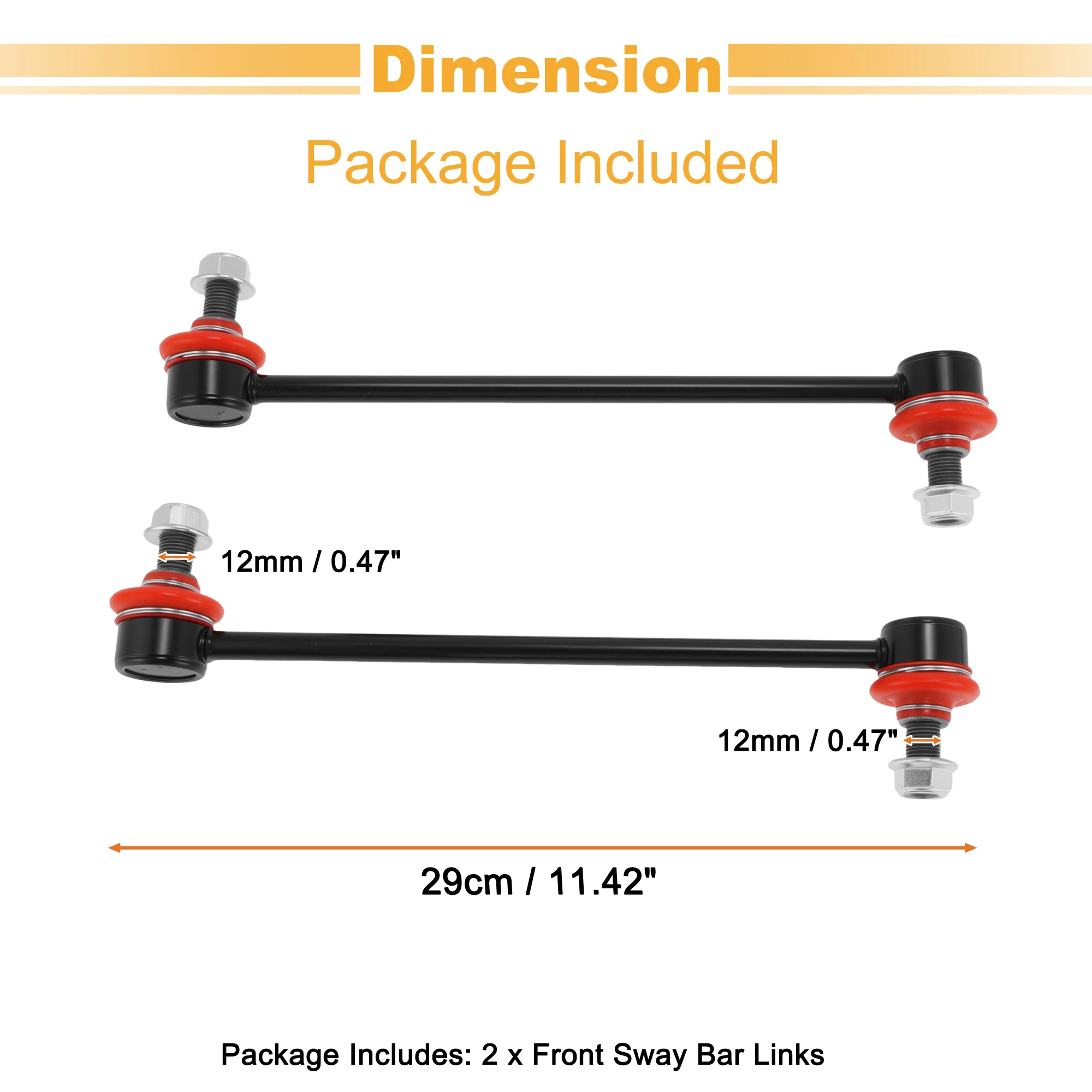 UXCELL 2pcs Front Sway Bar Links Stabilizer Link Kit For LEXUS ES250 ES300H ES350 2019-2024 For Toyota AVALON CAMRY 2018-2024