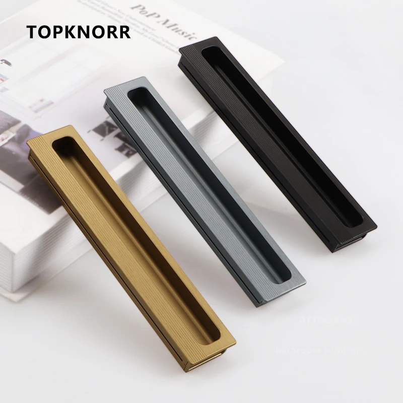 Cabinet Door Handle Hole-Free Built-in Button Hand Modern Simple Sliding Door Closet Handle Drawer Shoe Cabinet Hidden Handle