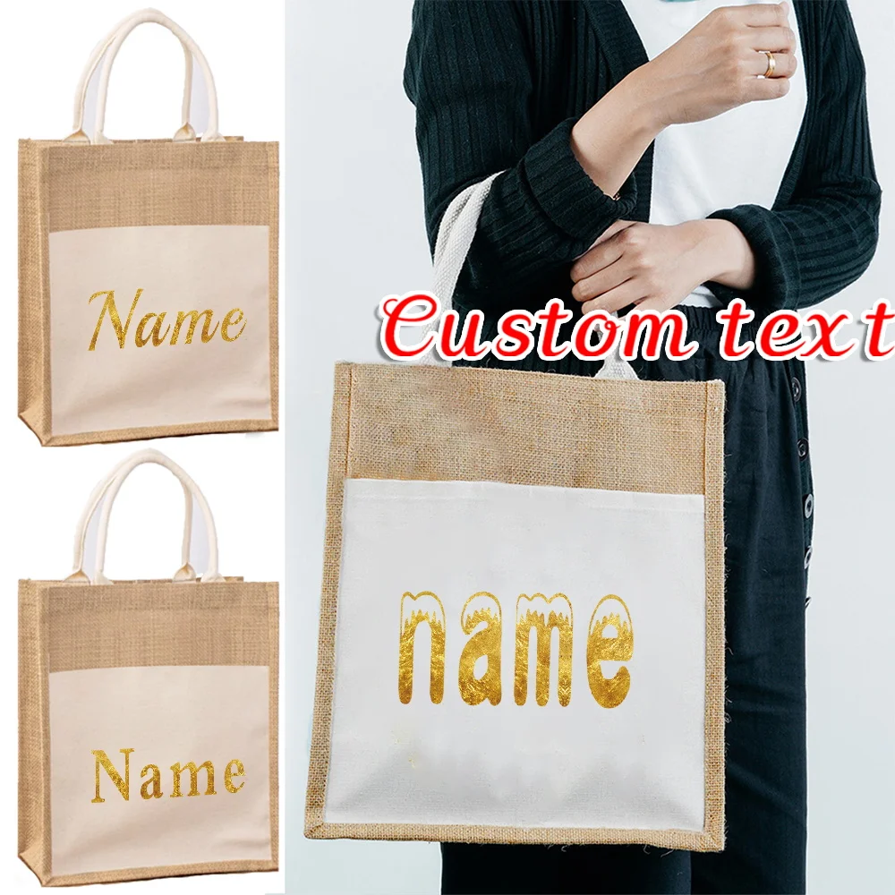 Personalized Customized Women's Handbags Shopping Groceries Picnic Daily Use Beach Bag Casual Simple Handbag.