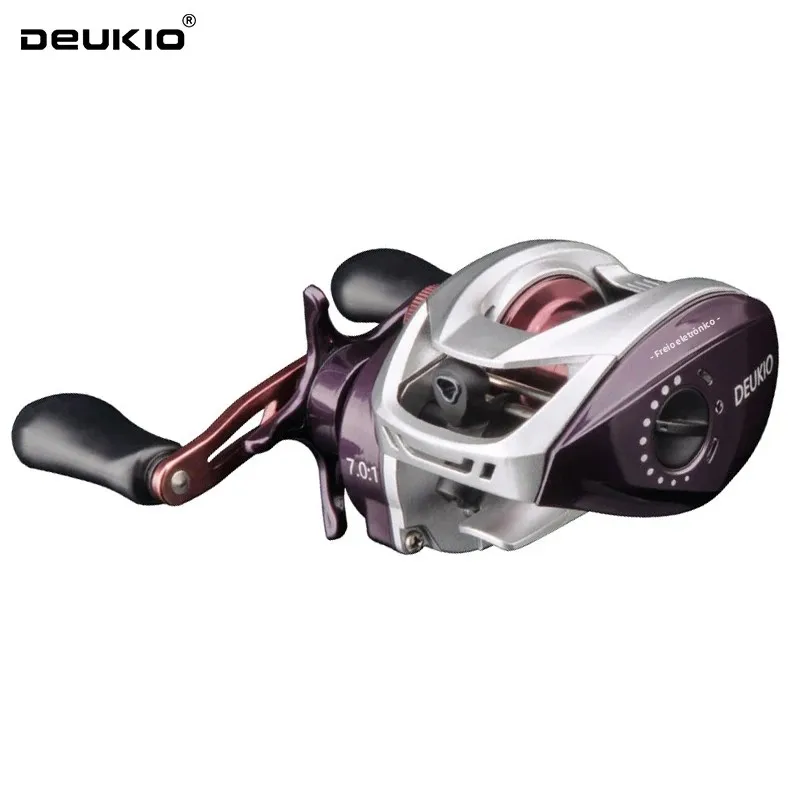 deukio-スマート-dc-フィッシングリール-70-1-4-1bb-最大ドラッグ力-6kg-デジタル制御-ロングキャスト-淡水・海水対応リール-ベイトキャスティングフィッシングコイル