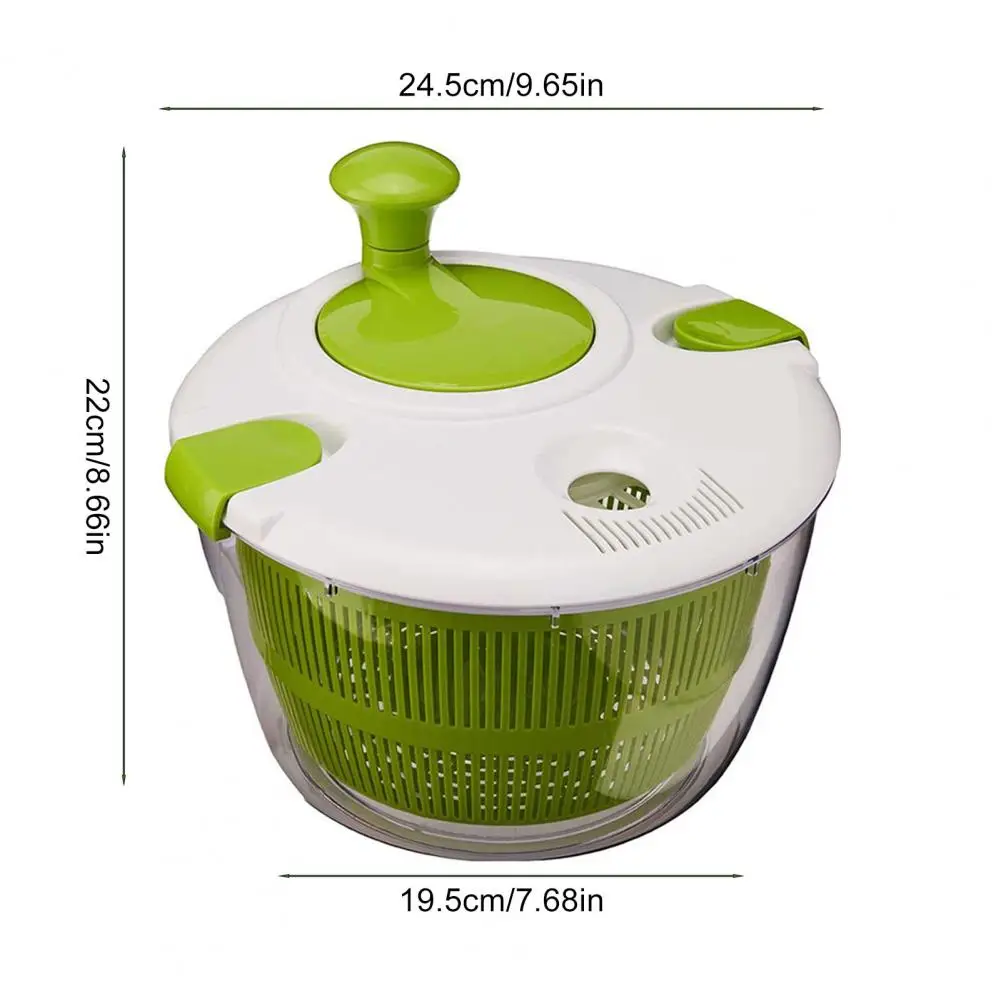 Salad Spinner Small Vegetable Dehydrator One-Hand Operation Lettuce Washer And Spinner with Serving Bowl 3.5L Fruit Drainer Sala