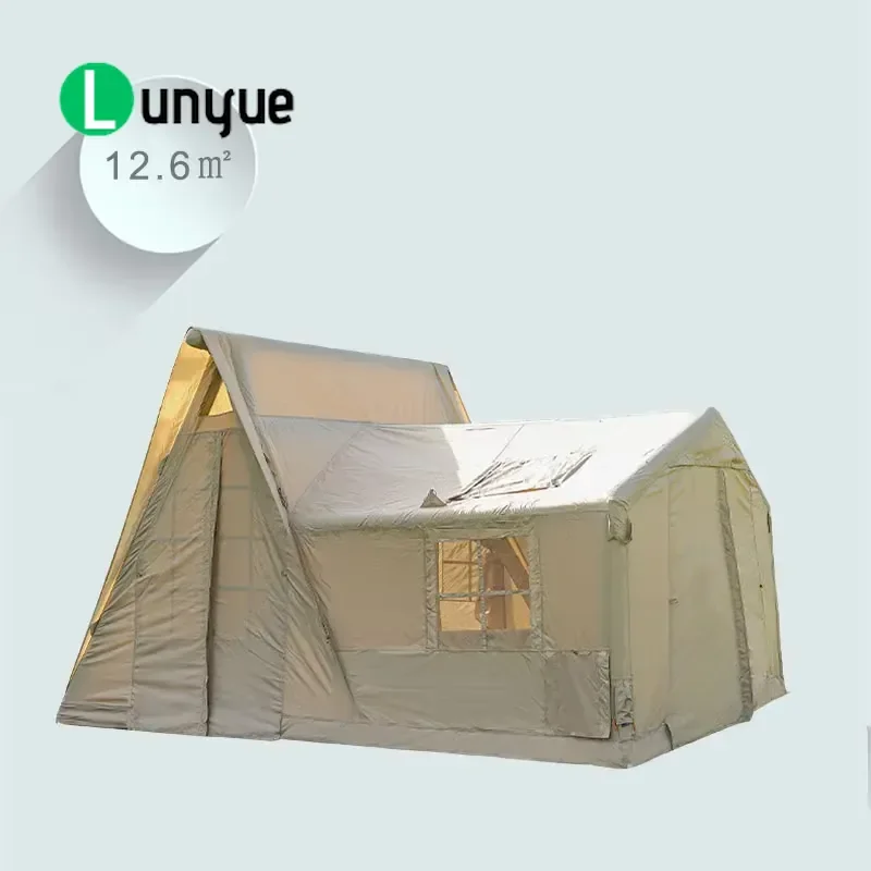 5-6 Person Oxford Fabric Inflatable Tent UV Protection Waterproof Lightweight Portable Air Tent for Summer Beach Outdoor