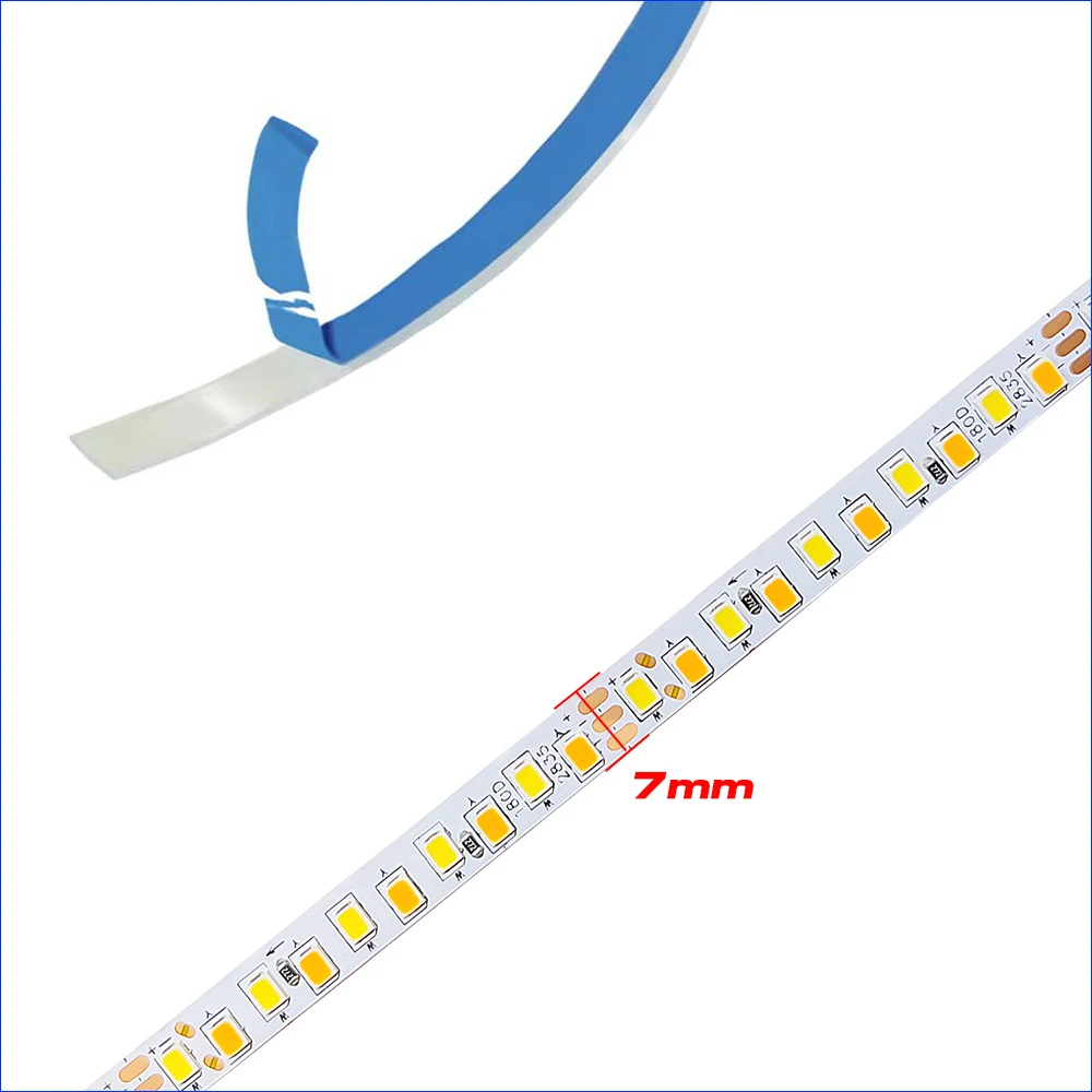 Imagem -02 - Tira Conduzida de Cores para Proteção Ocular Metros Corrente Constante Espectro Total 2835180d7 mm 18w x Meter San Chip 3000k Mais 6500k