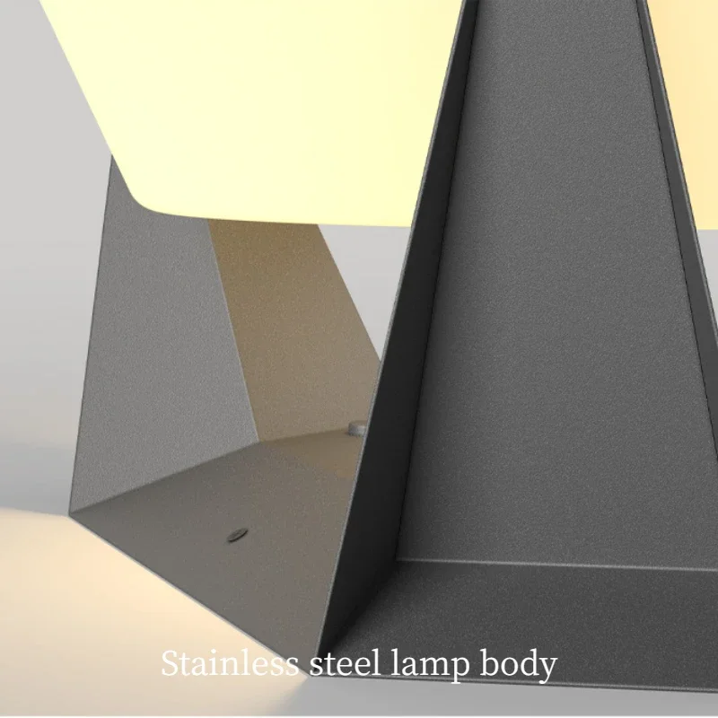 

Outdoor Solar Landscape Lights Modern Minimalist Stainless Steel LED Courtyard Lighting Fixtures Waterproof Floor Lamp