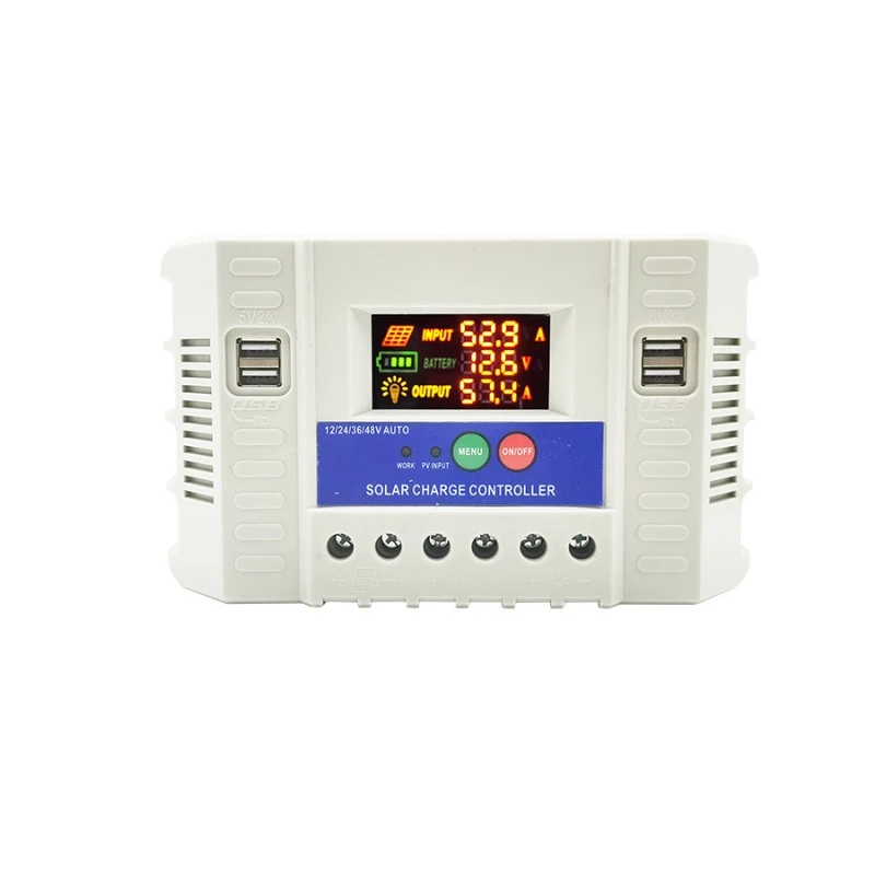 

12/24V adaptive LED screen with charge/discharge current display