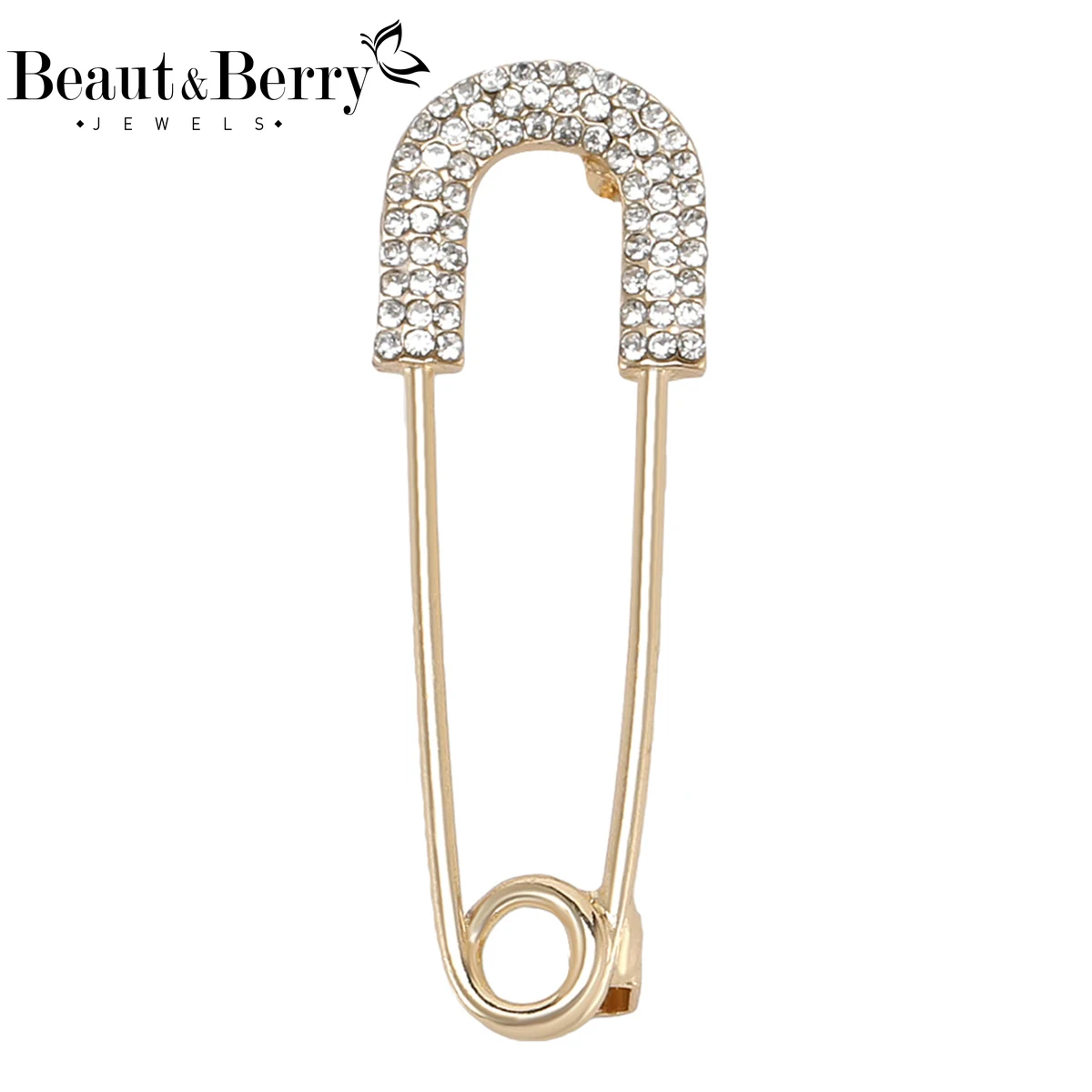 Beaut&Berry Exquisite Rhinestone Pins for Women Unisex Fashion Brooches Casual Party Jewelry Accessories Gifts Decoration