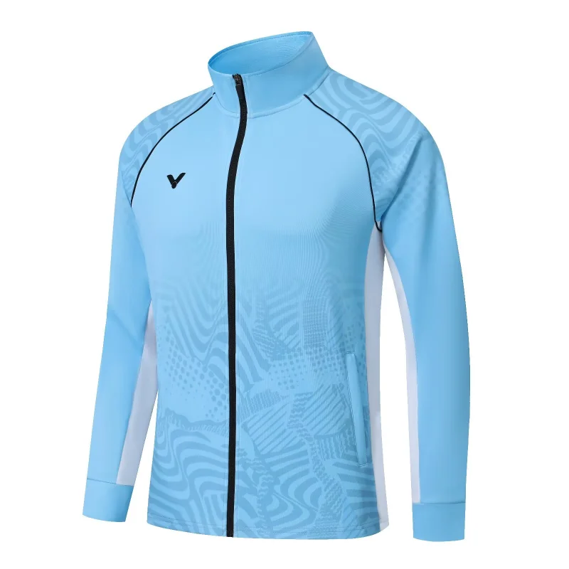 

2025 New For Victory Badminton Suit Top Long-sleeved Trousers Sweatshirt Comfortable Training Competition Sports Loose Jacket