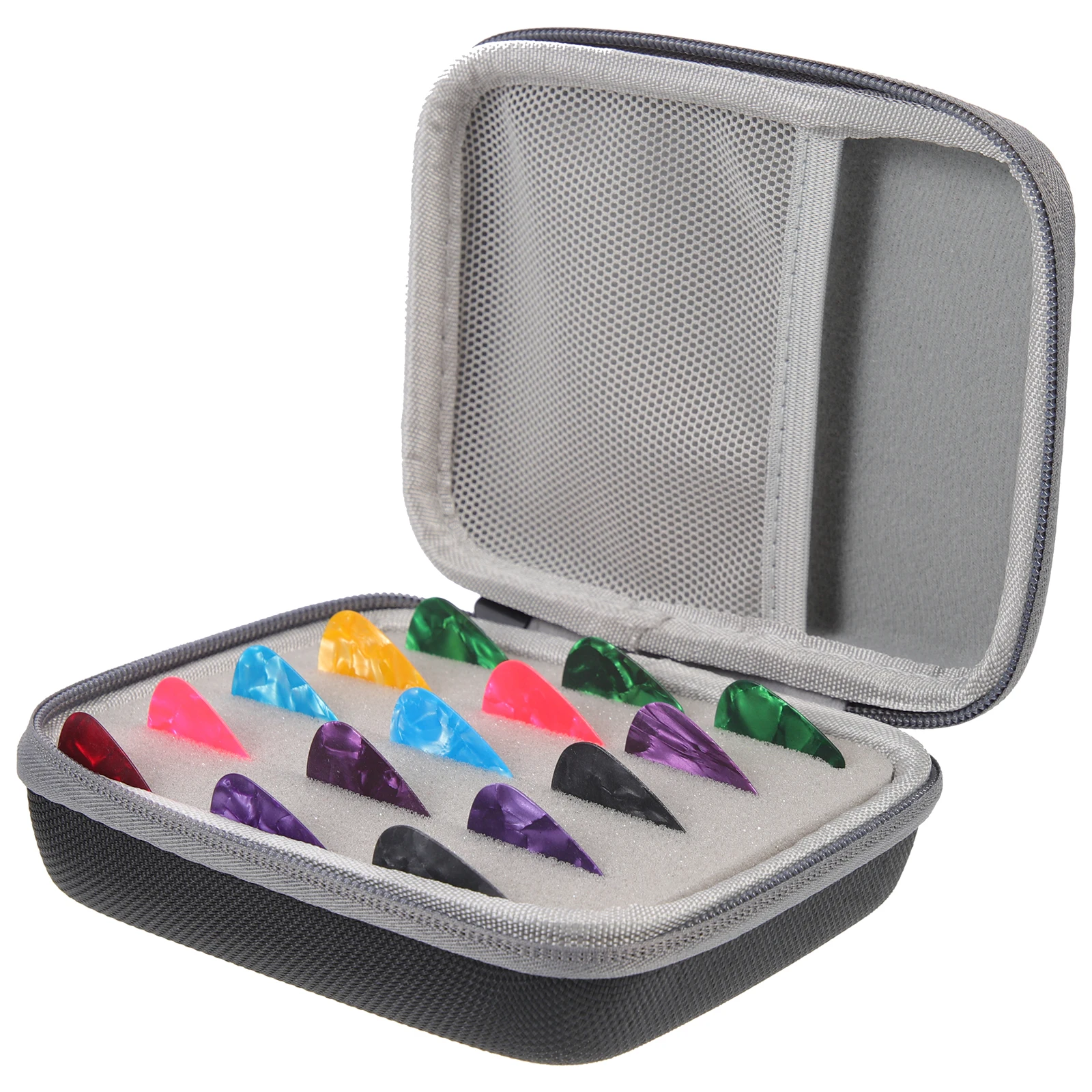 

EVA Nylon Plastic Guitar Picks Storage Bag Durable Plectrum Container Protective Ergonomic Design Acoustic Guitar Accessories
