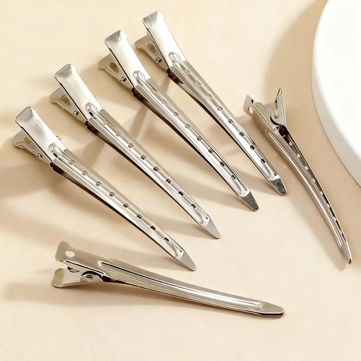 Hair Salon Hair Clips Metal Duckbill Crocodile Curling Hair Styling Clips Barber Shop Hair Positioning Clips Women's Hair Clips