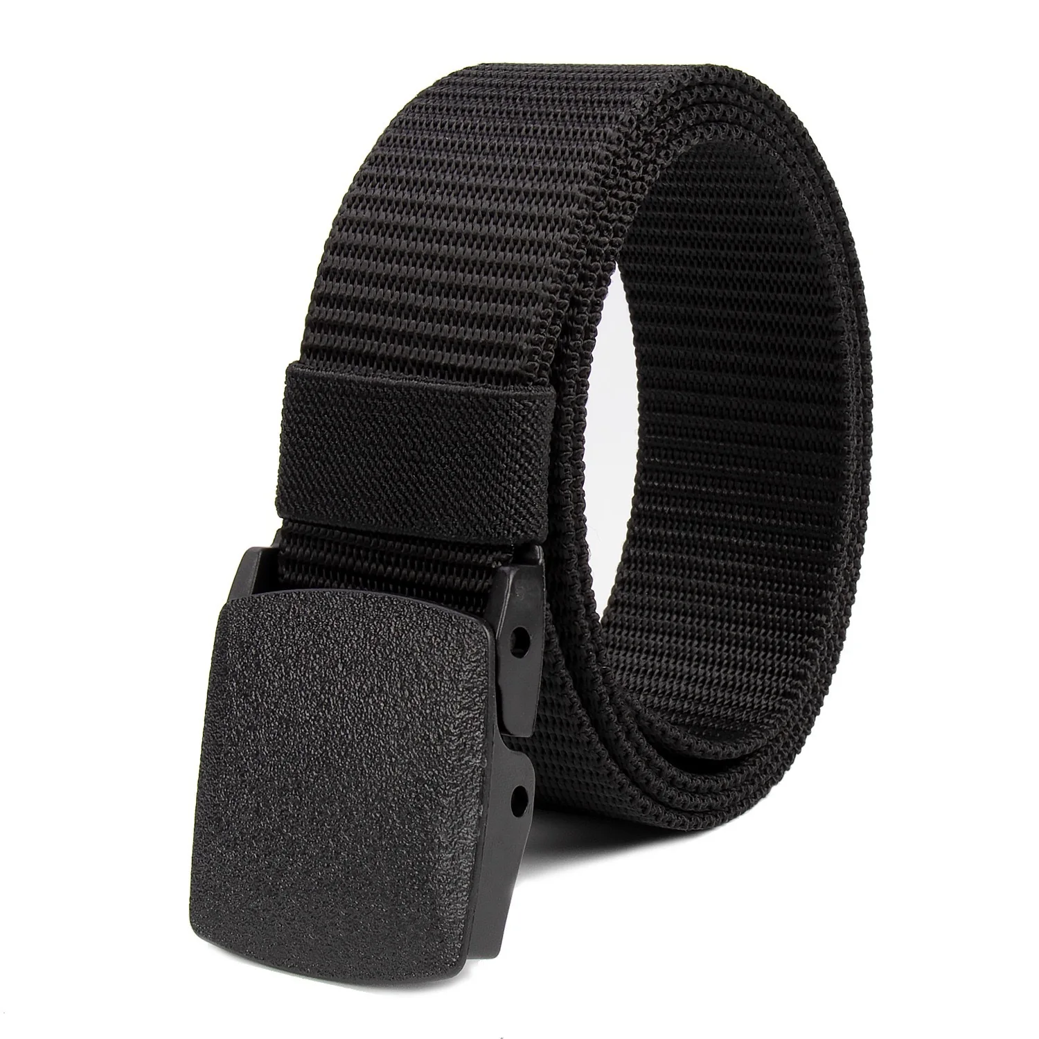 Nylon Military Tactical Men Belt Pack Webbing Canvas Outdoor Web Belt with Plastic Buckle Gift for Men