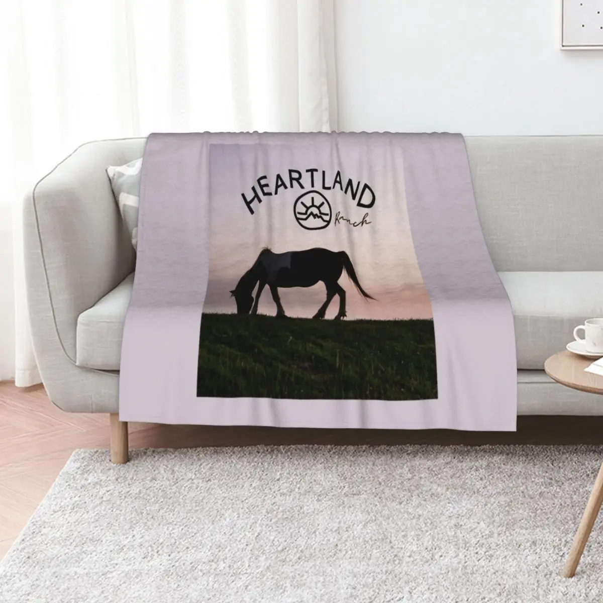 Heartland Ranch , Heartland Horse Throw Blanket Soft Plaid Beach Extra Large Throw Soft Beds warm for winter Travel Blankets