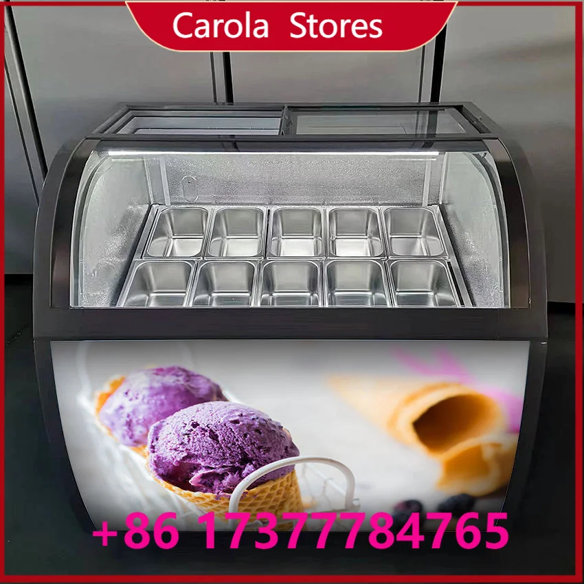 Popsicle Gelato Ice Cream Display Cabinet Ice Cream Refrigerator Display Cabinet Ice Cream Display showcase Freezer