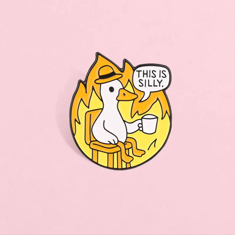 English Letter Brooches Flame-shaped Fun Coffee-themed Metal Badges Small Accessories Wholesale Backpack Pin Bag Pins for Caps