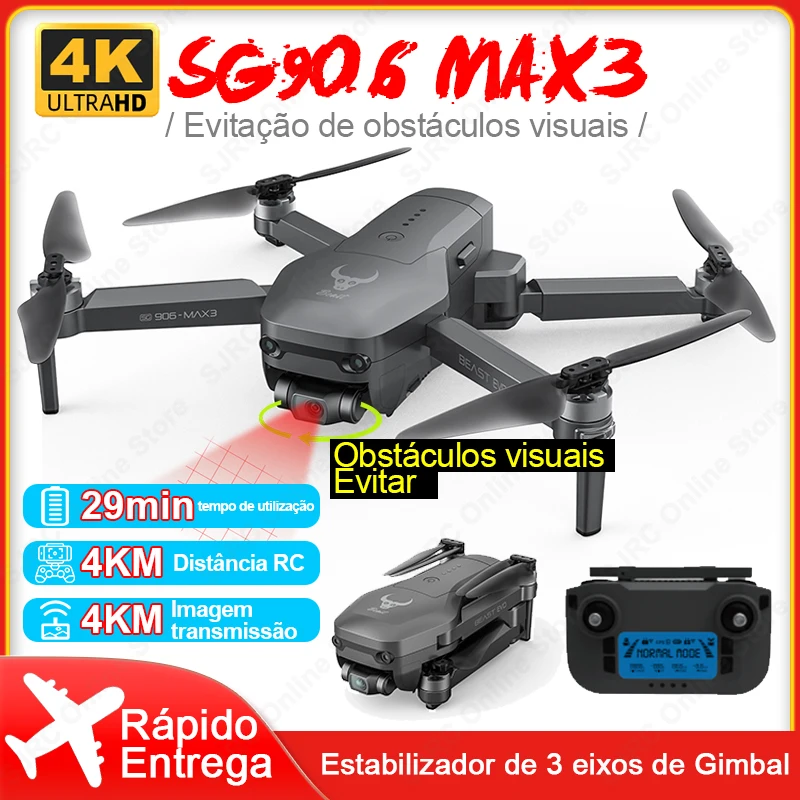 SG906 Max3: Il Drone Professionale con Gimbal 3 Assi e Visione FPV per Fotografia Aerea di Alta Qualità