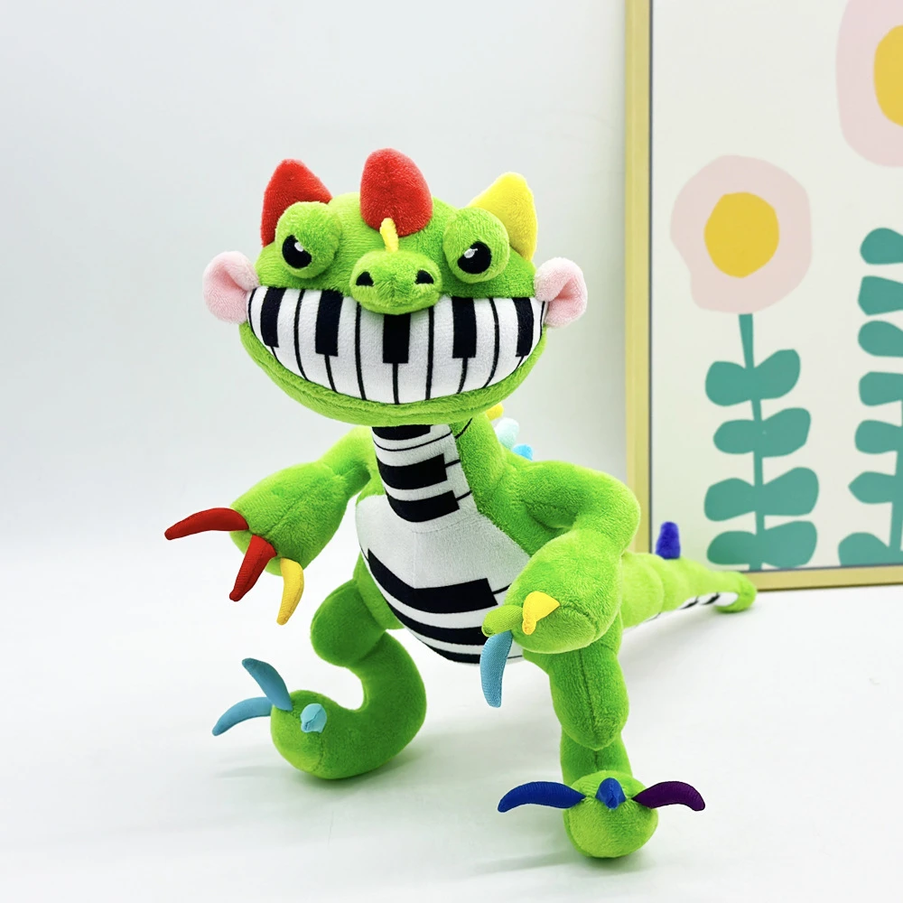 Poppy Playtime Pianosaurus Plush Toy Dinosaur Plush Doll Piano Teeth Monster Stuffed Animal Home Decor Pillow