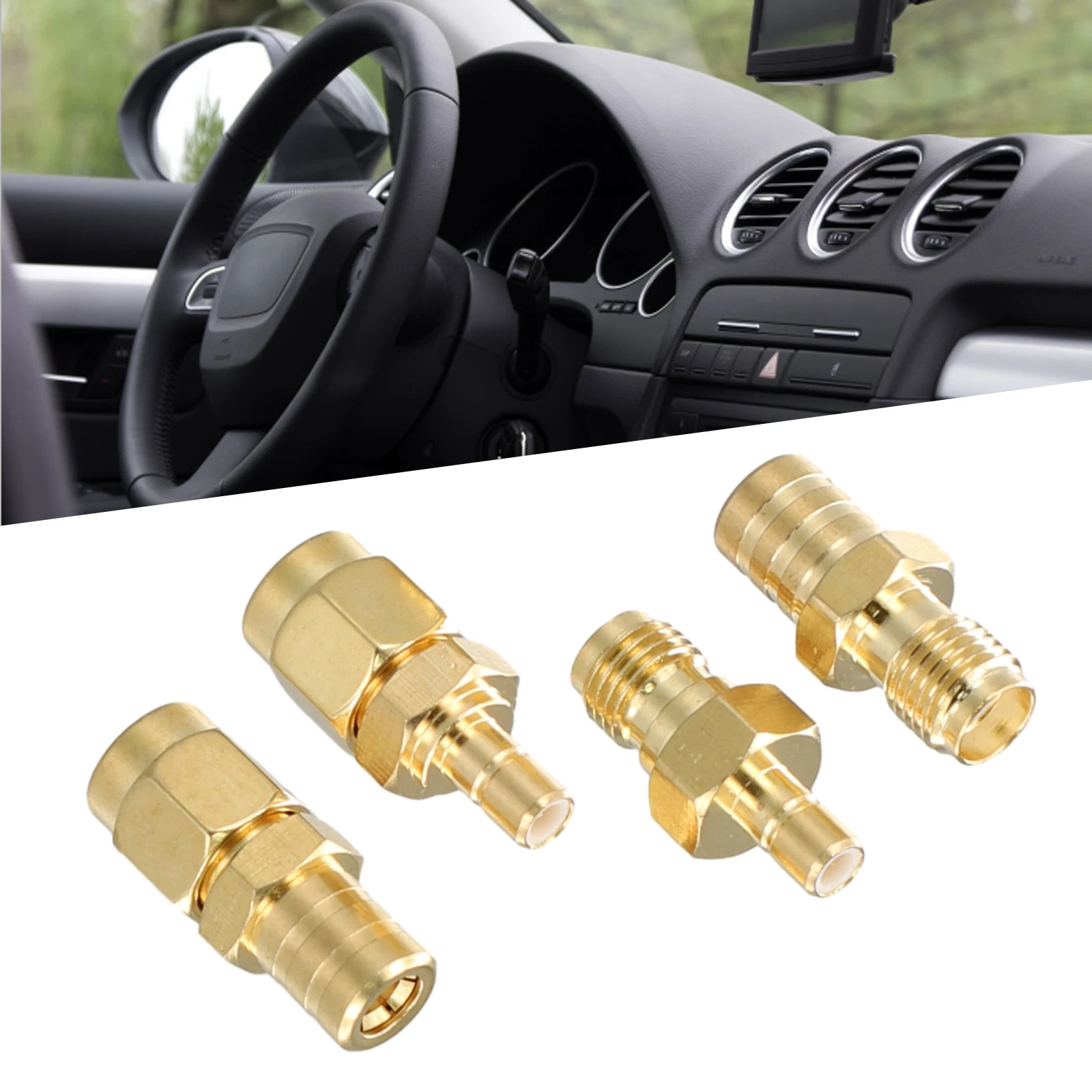 Car Antenna SMA Adapter Antennas Coaxial Cable DAB 4pcs/Set For Amateur HTs Golden Radio SDRs Wireless LAN Devices