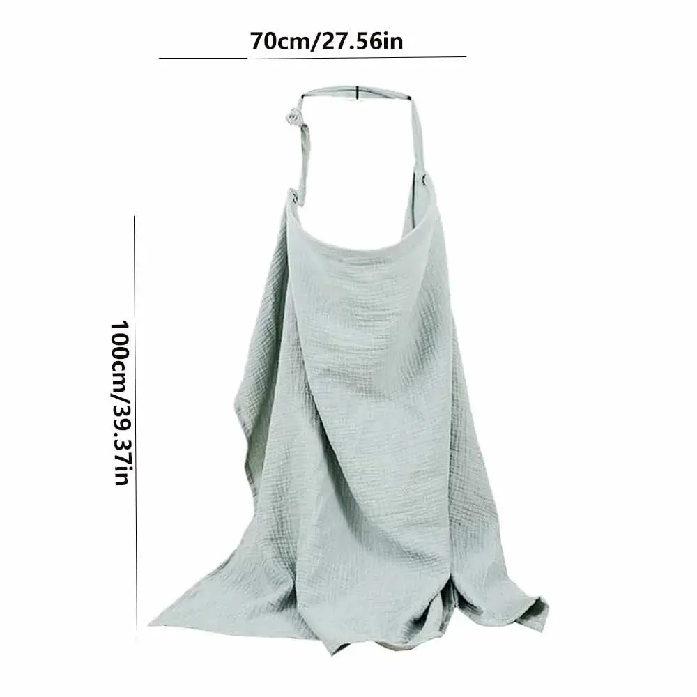 Breathable Cotton Breastfeeding Towel With Pockets Nursing Cloak Breastfeeding Shawl Solid Color Soft Fabric Nursing Cover