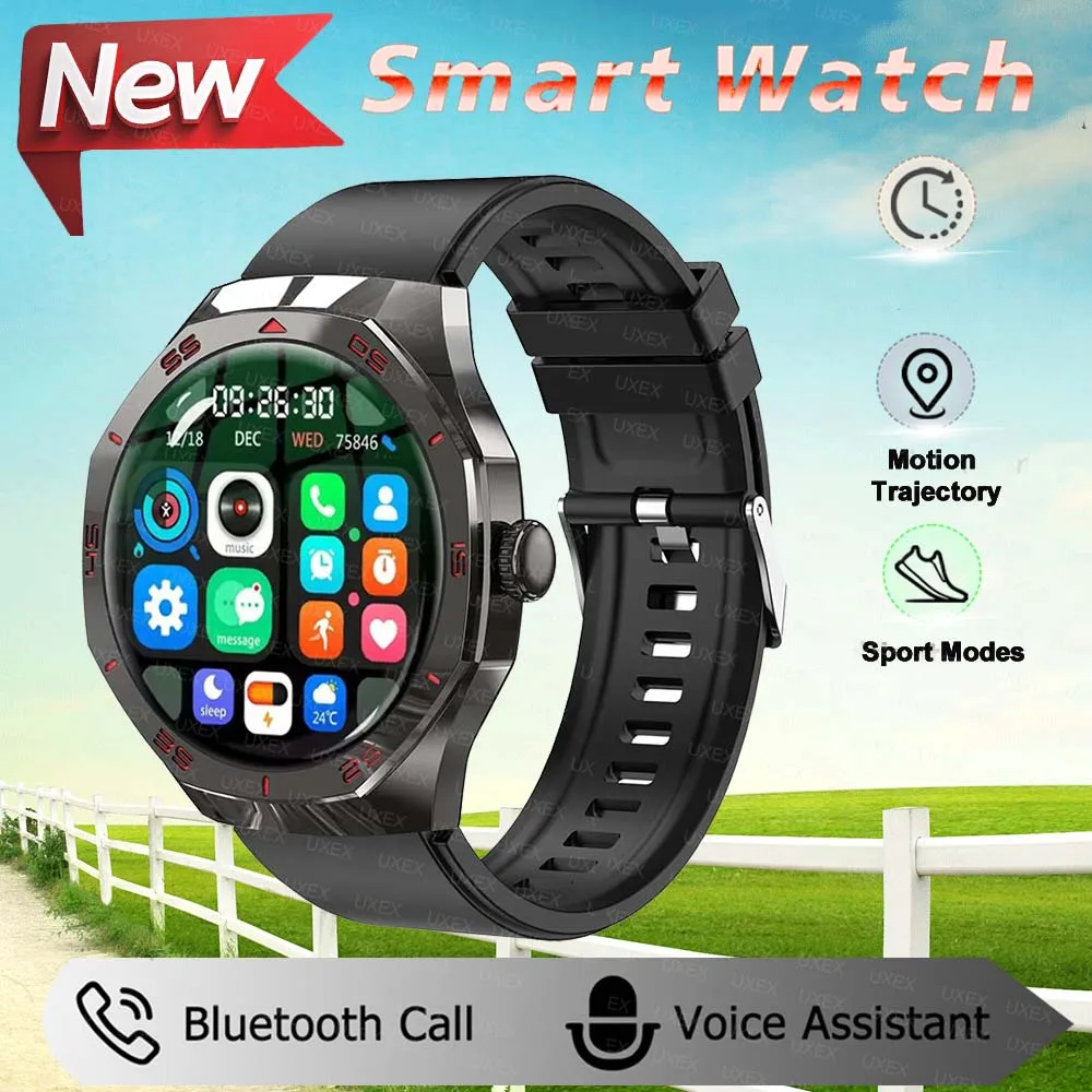 

Новые умные часы 2026 для мужчин, 1,52-дюймовый полноэкранный Bluetooth-трекер для вызова и здоровья, спортивные режимы, траектория движения, индивидуальные фоточасы