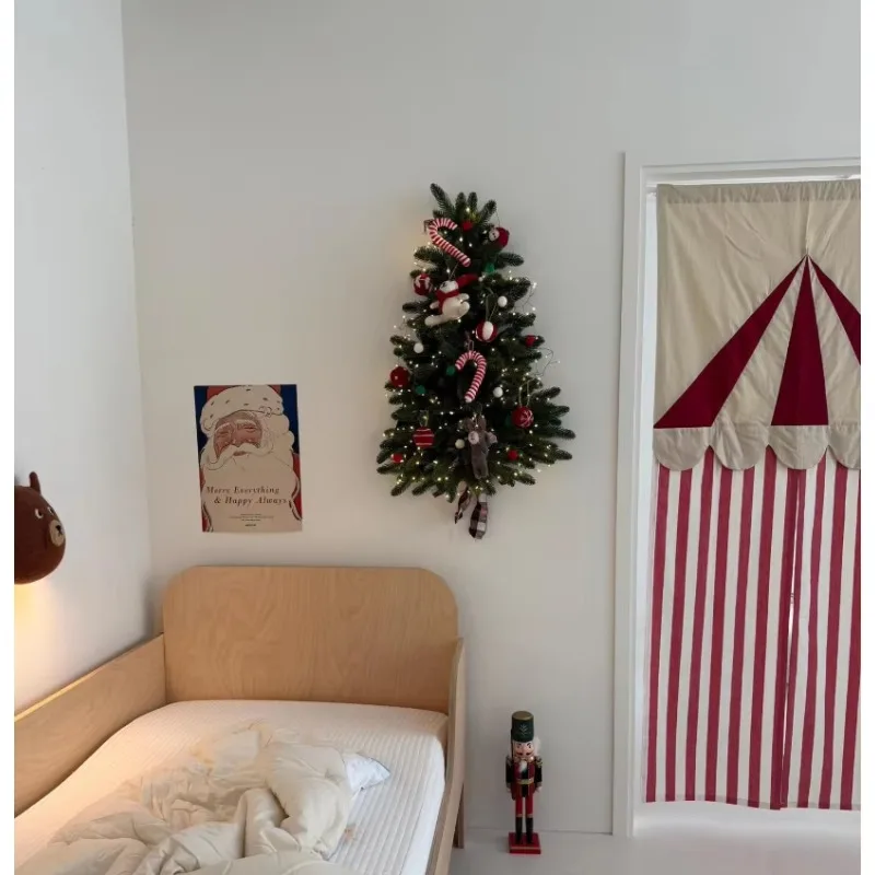 Cortina de puerta con rayas estilo circo  tela decorativa para el hogar, cortina divisoria creativa para uso doméstico