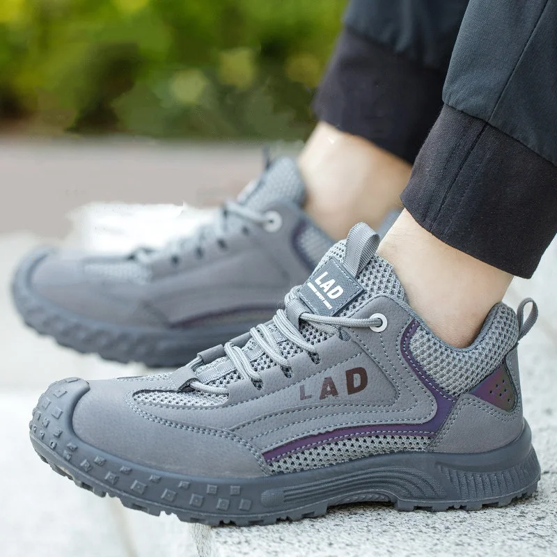 men fashion breathable steel toe cap working safety shoes summer security boots worker insulated sneakers protective footwear