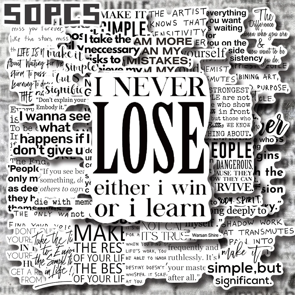 

50 шт., простые вдохновляющие наклейки на тематику предложений, неожиданные нежные украшения для праздничного подарка, декора для вечеринки, домашний декор