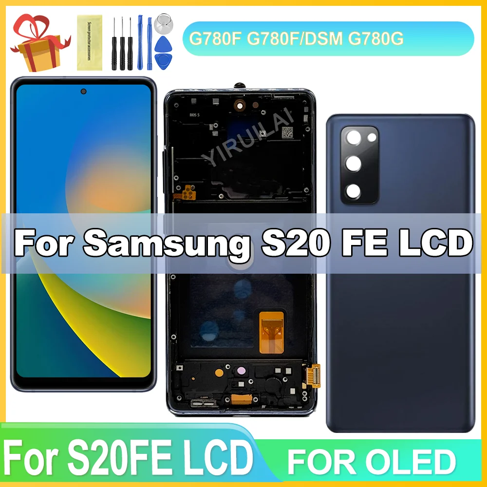 

OLED For Samsung Galaxy S20 FE G780F G780F/DSM G780G LCD Display Touch Digitizer Assembly For S20FE Screen Replacement