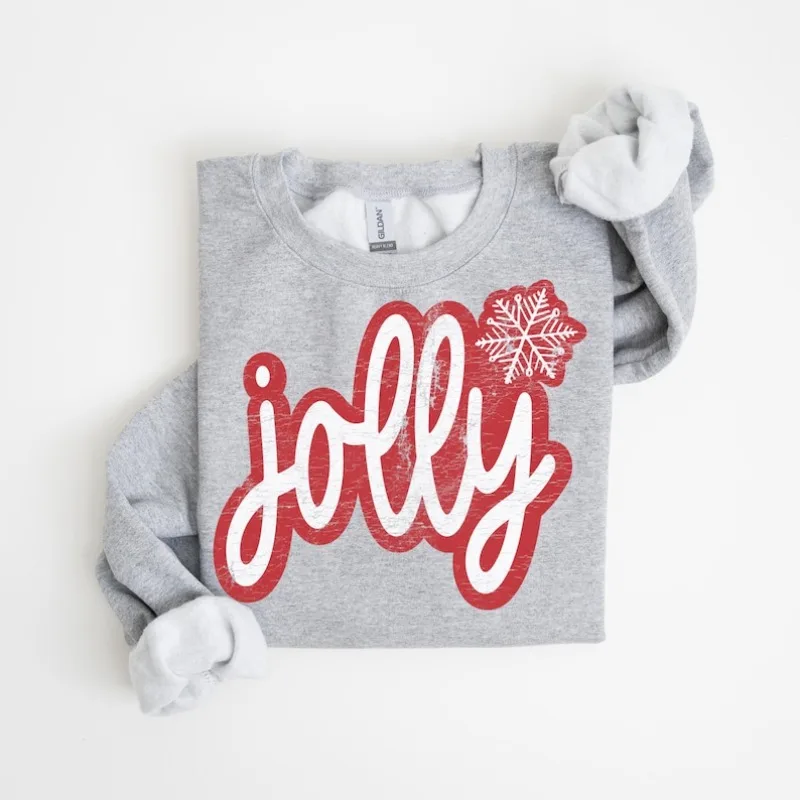 

Рождественский свитшот Jolly Vibes: праздничный ретро-свитшот с круглым вырезом и длинными рукавами, модные осенние и зимние термотолстовки с капюшоном