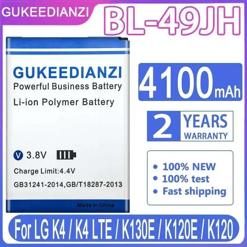 

For LG K4 Lte K130E K120E K120 K3 LS450 BL 49JH High-Capacity Mobile Phone Battery 4100Mah High-Efficiency BL-49JH