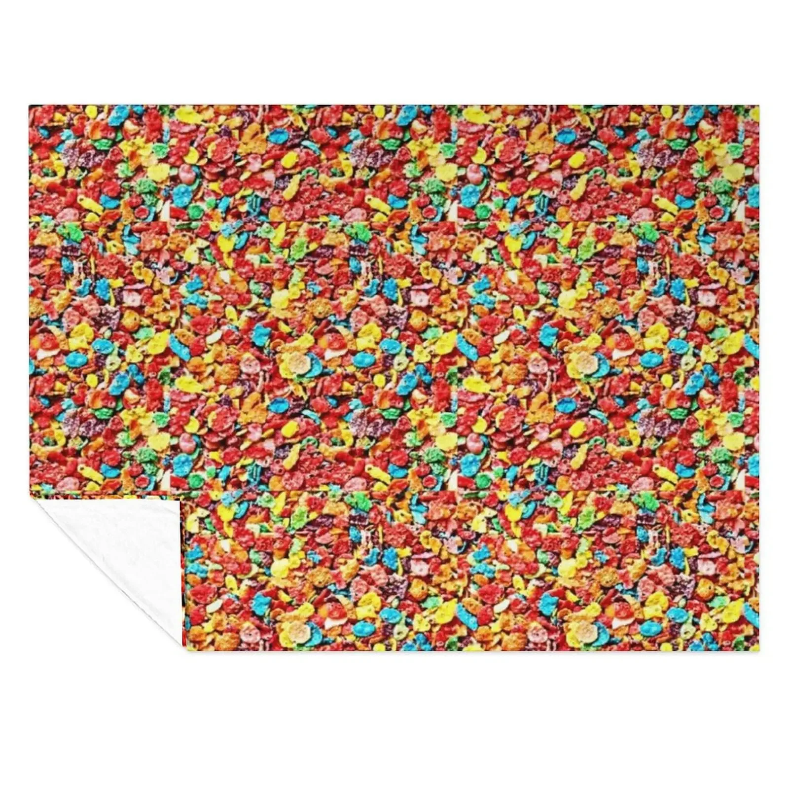 

Fruity Cereal Throw Blanket Plaid on the sofa Baby Retros funny gift Blankets
