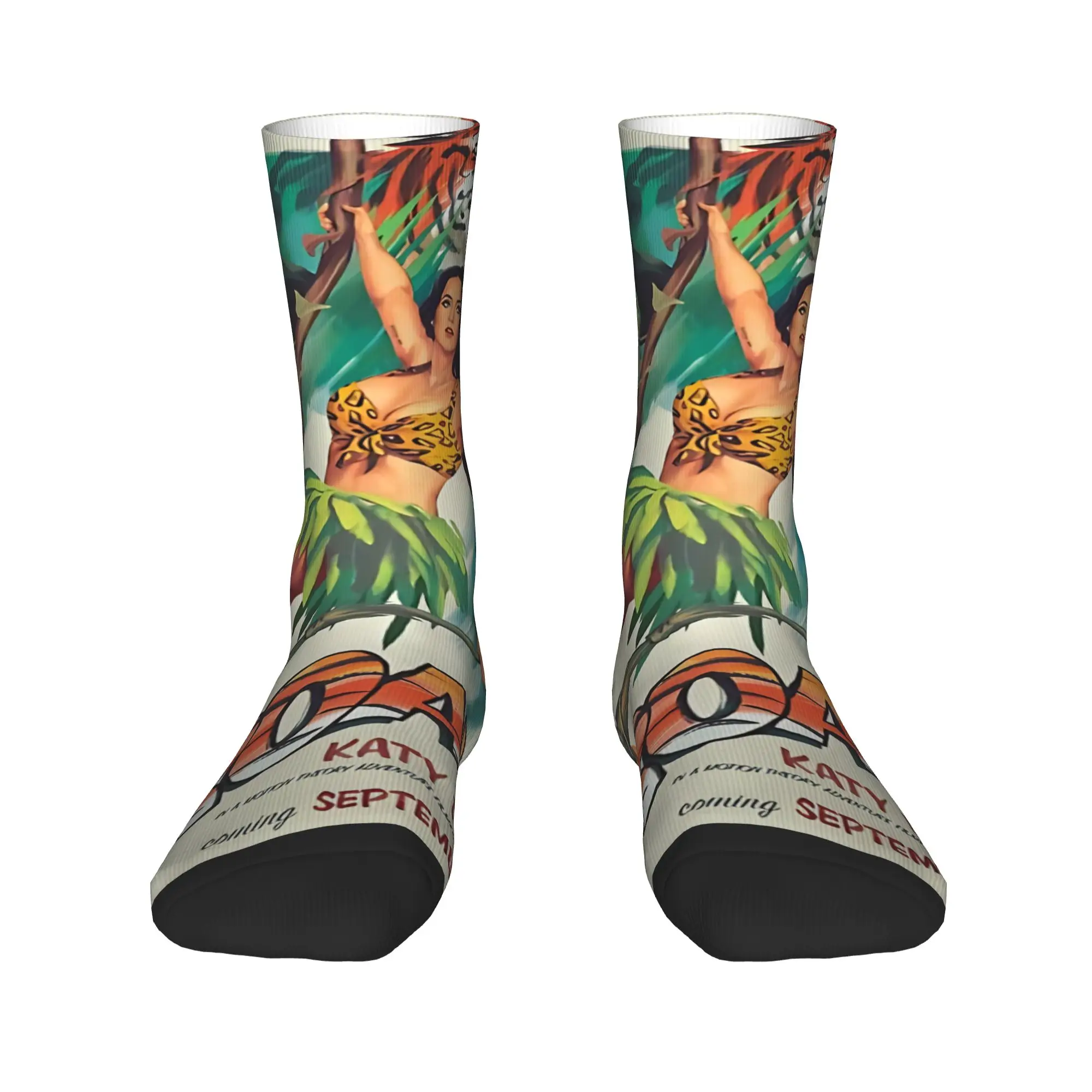 كاتي بيري جولة الجوارب جوارب الربيع الترفيه الرجال تنفس الجوارب الرسم سكيت عدم الانزلاق الجوارب