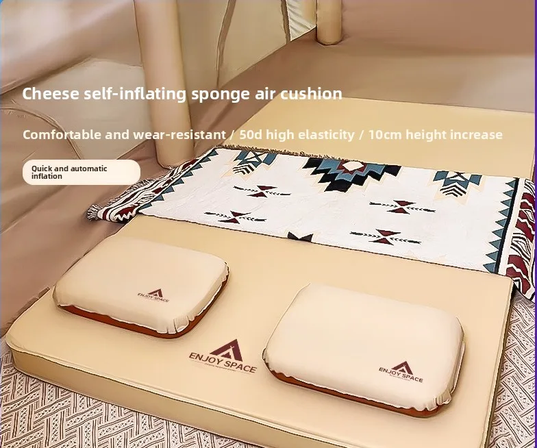 

Outdoor inflatable air mattress, camping sleeping pad, household foldable thick mattress