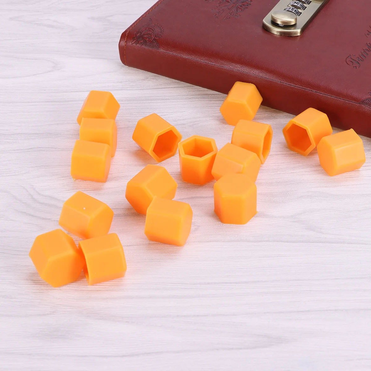 

20Pcs 19Mm Screw Cap Covers for Wheels Orange Silicone Nut Protectors Corrosion Resistant Decorative Use