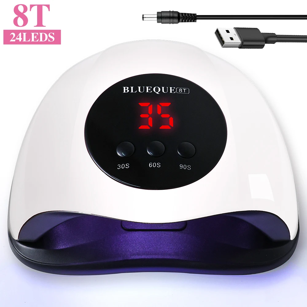 24 UV LED Nail Drying Lamp for Professional Nails Gel Polish Fast Nail Dryer with Automatic Sensor