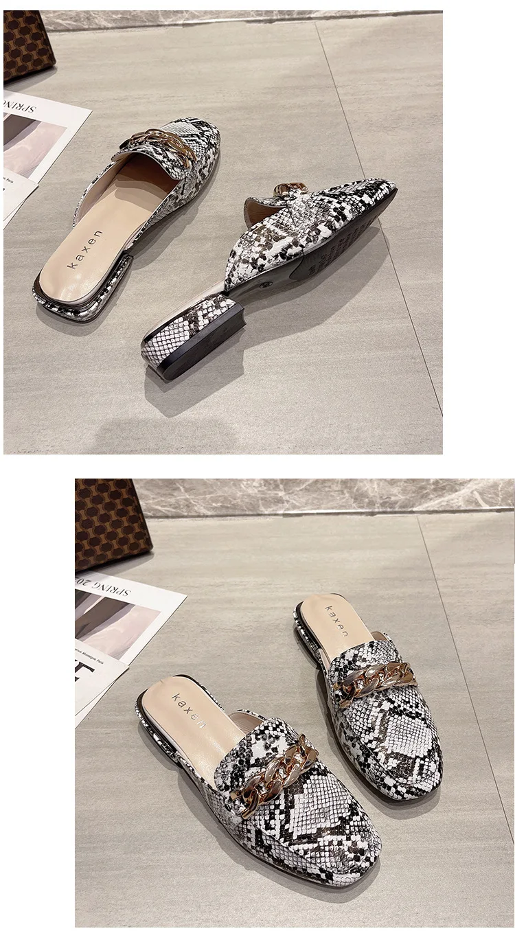 ثعبان الطوطم نقطة عدم الانزلاق في الهواء الطلق المنزلق النساء النعال موضة الأحذية البرية الصنادل لملابس الحفلات الصيف مثير #4