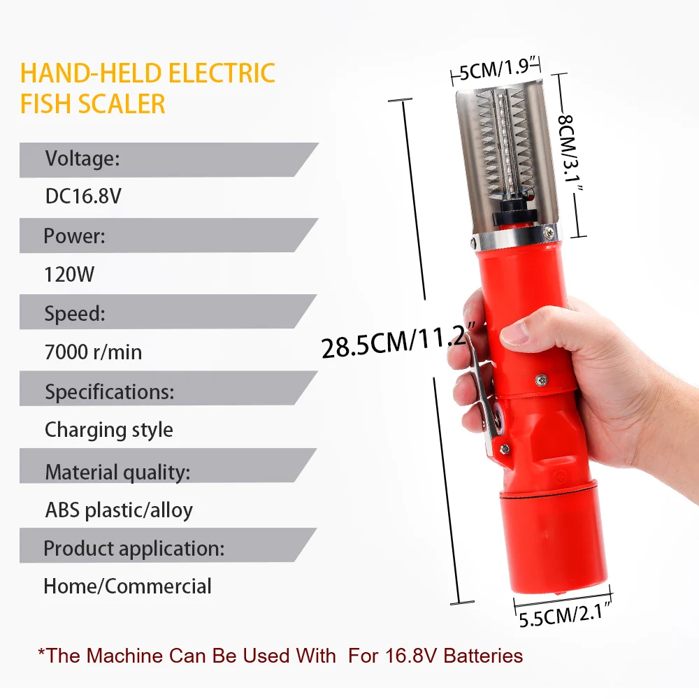 Rechargeable Electric Fish Scaler Remover Cleaner Fishing Scalers Planer Descaler Portable Fish Knife Seafood Kitchen Tools