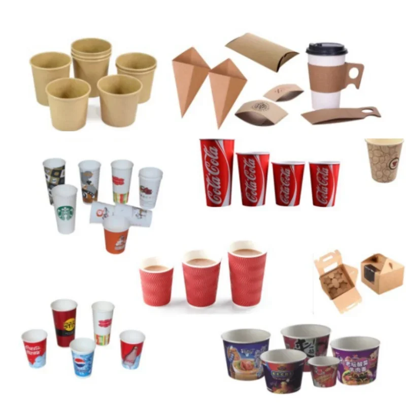 Automatic Double Wall Printed Paper Cup Paper Bowl Making Machine Food Packing Use Disposable Paper Bowl Making Production Line