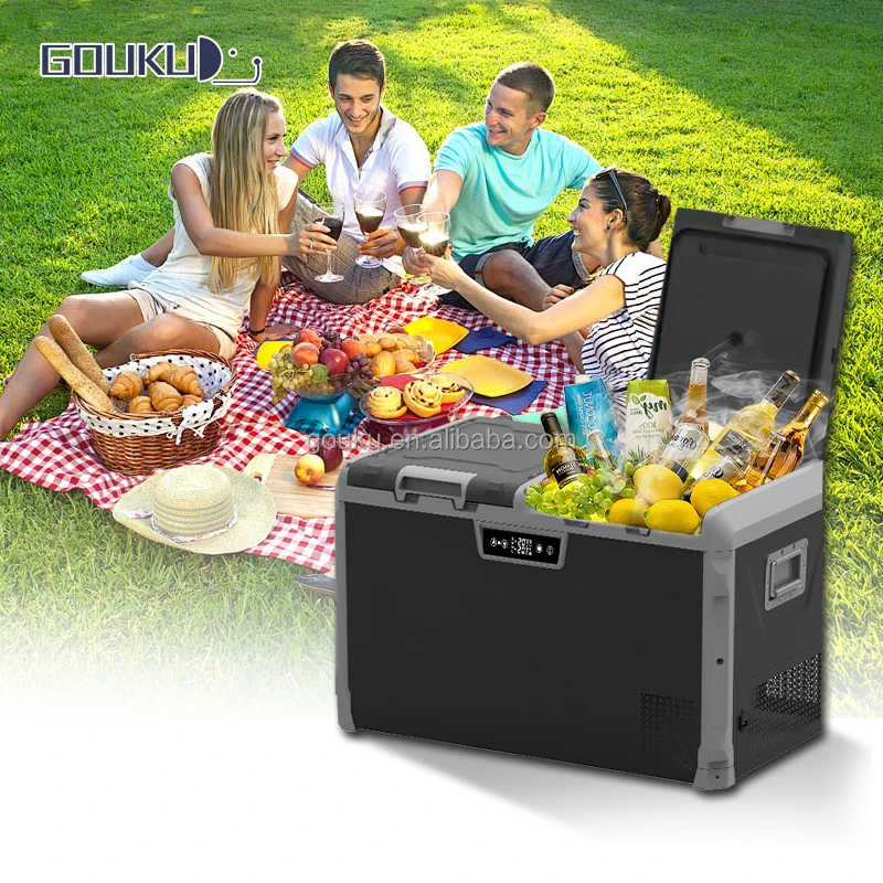 

Vehicle Mini Cooler Fridges 80L 100L Dual Zone Portable Car Refrigerator for Camping Outdoor