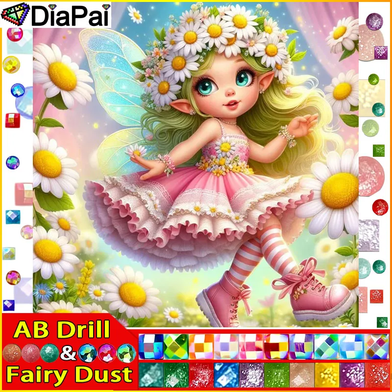 DIAPAI Fairy Dust AB Diamond Painting Full Square/Round Drill 5D DIY