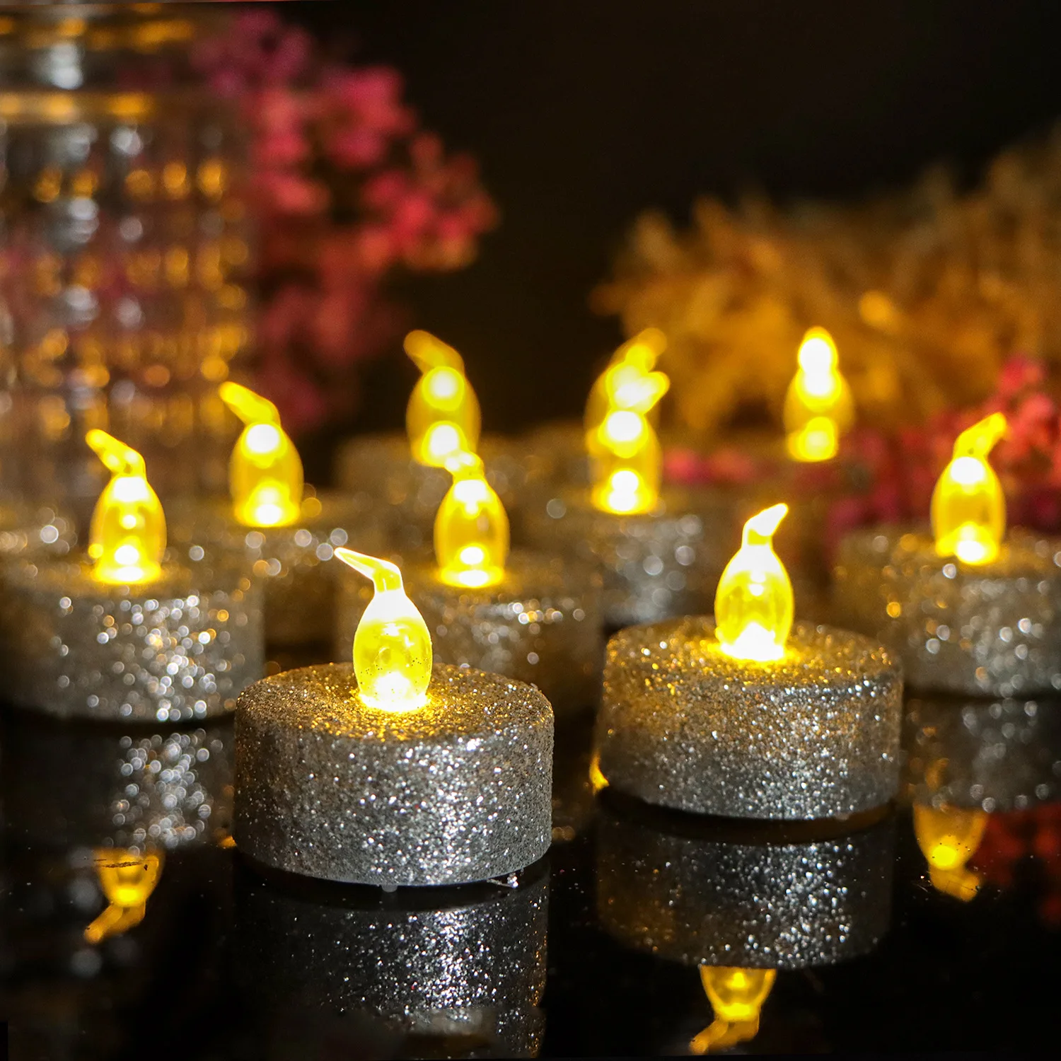 Creative Candles, Birthday Party Supplies, Christmas Decoration Items, LED Electronic Candles, Golden Candles view 3