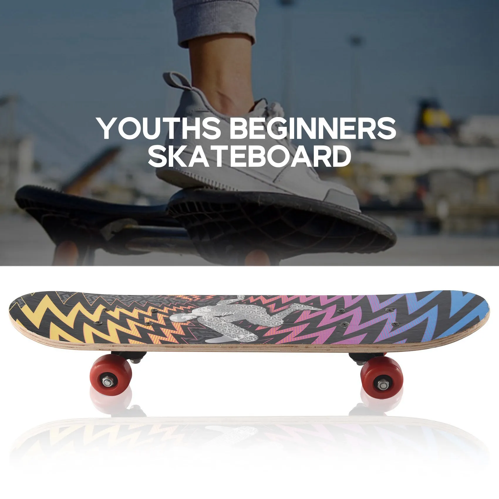 Double Kick Deck Concave Skateboards Longboard Skate Boards for Youths Beginners Skateboard Four-Wheel Double Snubby Maple Skate