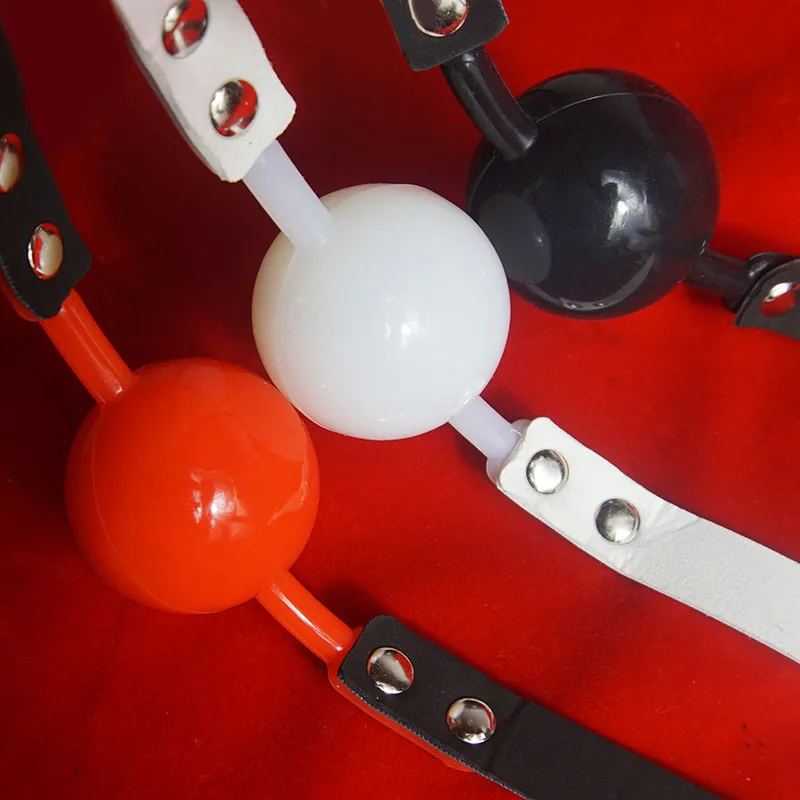 BDSM Ball Gag for Submissive,48mm Silicone Slave Mouth Gags Leather Harness,Bondage Restraints,Sex Toys for Couples,Adult Games