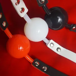 BDSM Ball Gag for Submissive,48mm Silicone Slave Mouth Gags Leather Harness,Bondage Restraints,Sex Toys for Couples,Adult Games