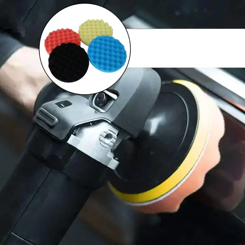 U4LA spugne per lucidatura da 4 pezzi da 7 pollici per tampone per lucidatrice per auto