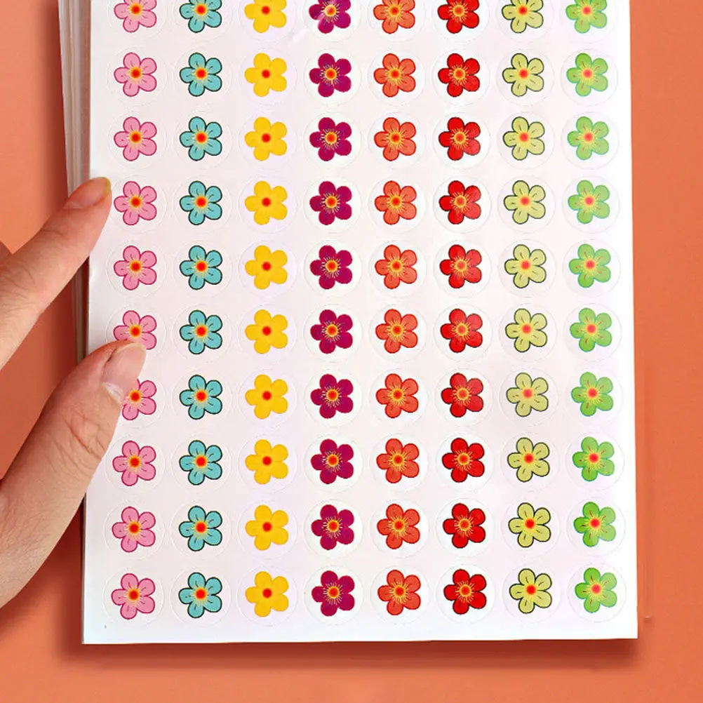 

50 Sheets Cartoon Flower Stickers Reusable Kids Reward Stickers Perfect for Kindergarten Teachers Classroom Incentives and DIY